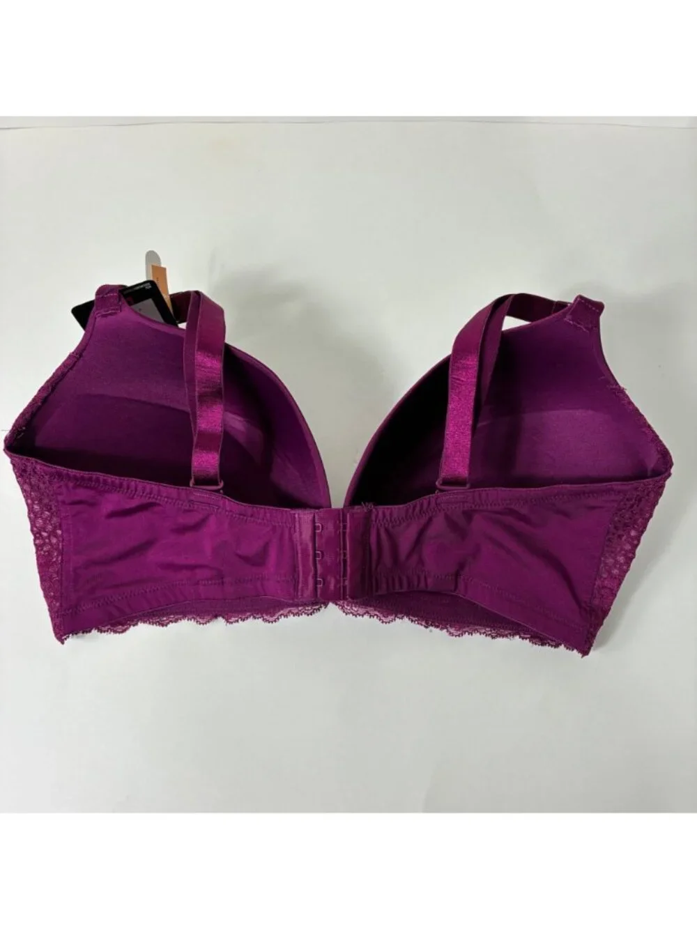 NEW Maidenform Push Up Plunge Bra 38DD Fuchsia Wireless Lace Convertible Straps